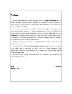 Preface
Preface
Preface
Preface … 
 
 
We have great pleasure in presenting this text book on OPERATION RESEARCH to the