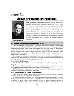 (1.1) 
Chapter
Chapter
Chapter
Chapter    1… 
Linear Programming Problem I 
 
Leonid Khachiyan 
Leonid Genrikhovich Khachiyan