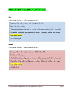 Basic Nutrition Calculations Guide | PDF | Body Mass Index | Calorie