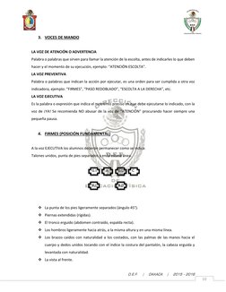 D.E.F.    |    OAXACA    |    2015 - 2016 
10 
3. VOCES DE MANDO 
 
LA VOZ DE ATENCIÓN O ADVERTENCIA 
Palabra o palabras qu