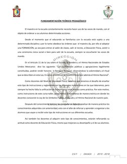 D.E.F.    |    OAXACA    |    2015 - 2016 
7 
FUNDAMENTACIÓN TEÓRICO-PEDAGÓGICO 
 
El maestro en la escuela constantemente