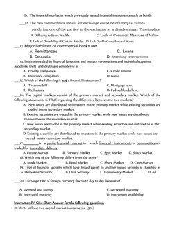 Financial Markets Mid Exam Questions | PDF | Financial Markets ...