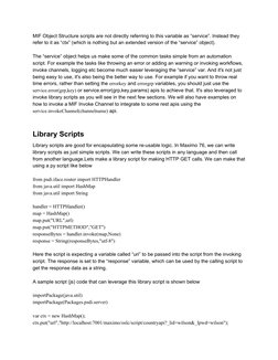 MIF Object Structure scripts are not directly referring to this variable as “service”. Instead they 
refer to it as “ctx” (wh
