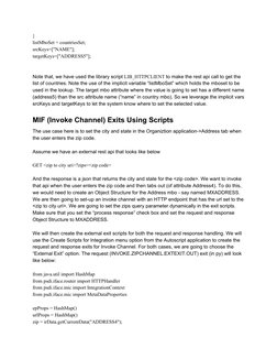 } 
listMboSet = countriesSet; 
srcKeys=["NAME"]; 
targetKeys=["ADDRESS5"]; 
 
 
Note that, we have used the library script ​L