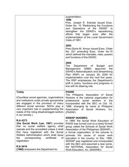 History of Social Work in the Philippines | PDF | Social Work | Welfare