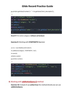 Glide Record API Practice Guide | PDF | Databases | Sql