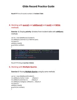 Glide Record API Practice Guide | PDF | Databases | Sql