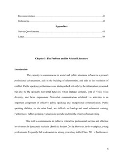 Recommendation…………………………………………………………………………41
References………………………………………………………………………………..42
Appendices
Survey Questionnaire…………