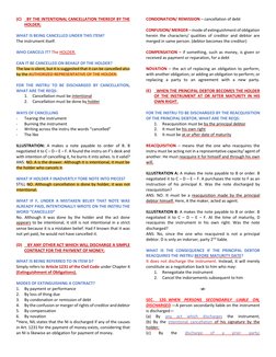 (C)   BY THE INTENTIONAL CANCELLATION THEREOF BY THE 
HOLDER; 
 
WHAT IS BEING CANCELLED UNDER THIS ITEM?  
The instrument it