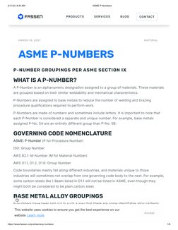 Usda P. Number Examples ASME P-Numbers | PDF | Steel | Materials