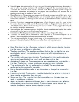 Construction Reporting Essentials Guide | PDF | Project Management ...