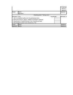 12) Special instrument, measures, precaution/procedure - 
7) Attendant provided w
   lifelines / communicat
   Name of attend