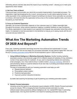 A/B testing delivers real-time data about the impact of your marketing content – allowing you to make quick 
adjustments wher