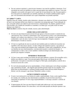 
Em um contexto espiritual, a carta de tarot Amantes é um sinal de equilíbrio e harmonia. Você 
encontrará um senso de equil