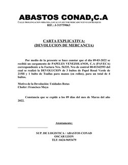 CALLE PROLONGACION MIRANDA, LOCAL S/N SECTOR MERCADO NUEVO LOS BLOQUES
                                        RIF.: J-315