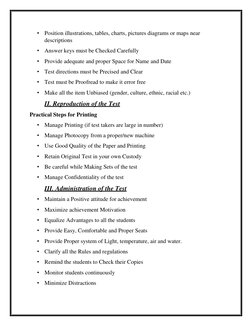 • Position illustrations, tables, charts, pictures diagrams or maps near 
descriptions  
• Answer keys must be Checked Carefu