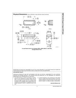5
www.fairchildsemi.com
DM74LS32 Quad 2-Input OR Gate
Physical Dimensions inches (millimeters) unless otherwise noted (Contin