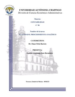 UNIVERSIDAD AUTÓNOMA CHAPINGO 
División de Ciencias Económico-Administrativas 
 
Materia: 
CONTABILIDAD    
4 ° 06 
 
Nombre