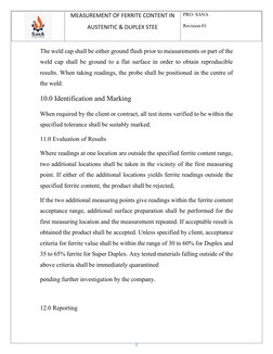 Ferrite Measurement Procedure for Steel | PDF | Construction | Welding