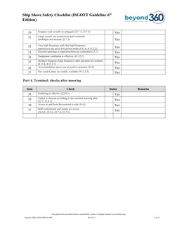 Isgott Checklist.pdf ISGOTT 6th Edition Ship Shore Checklist | PDF | Oil Tanker