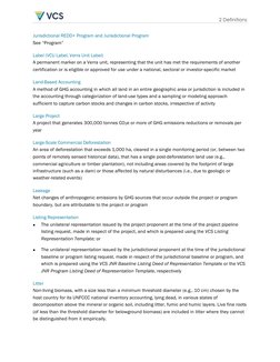 2 Definitions 
Jurisdictional REDD+ Program and Jurisdictional Program  
See “Program” 
Label (VCU Label, Verra Unit Label)