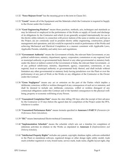 1.1.32  “Force Majeure Event” has the meaning given to the term in Clause 24.1.
 
1.1.33 “Goods” means all of the Equipment a