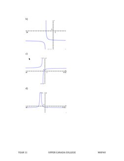 YEAR 11 
UPPER CANADA COLLEGE 
MHF4U 
 
b)  
 
 
c) 
 
 
 
d) 
 
 
