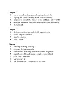Vocabulary List for The Outsiders | PDF | Metaphysics Of Mind ...