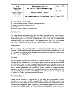 Process Plant Layout Design Guidelines | PDF | Engineering | Transport
