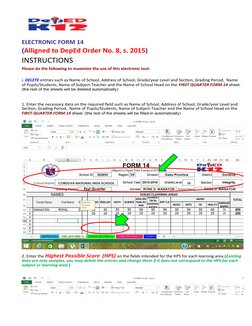 Electronic Form 14 Instructions | PDF