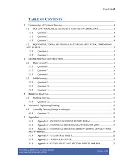 Page 2 of 62
TABLE OF CONTENTS
1
Fundamentals of Technical Drawing...........................................................