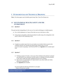 Page 4 of 62
1 FUNDAMENTALS OF TECHNICAL DRAWING
Notes: All written papers must be double-spaced using 12pts, Times New Roman
