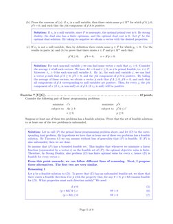 (b) Prove the converse of (a): if xj is a null variable, then there exists some p ∈Rm for which p′A ≥0,
p′b = 0, and such tha