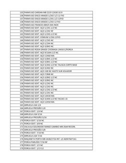 135 PARAFUSO CARDAN MB 2219 12X30 10.9
136 PARAFUSO DISCO ARADO 1/2X2`1/2 12 FIO
137 PARAFUSO DISCO ARADO 1/2X1.1/2 12FIO
138