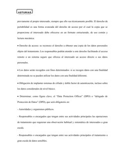 previamente al propio interesado, siempre que ello sea técnicamente posible. El derecho de
portabilidad es una forma avanzada