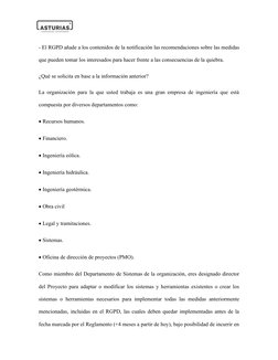 - El RGPD añade a los contenidos de la notificación las recomendaciones sobre las medidas
que pueden tomar los interesados pa
