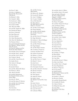 
8 
 
Mr. Peter T. Mich 
Mr. John A. Middleton 
Mr. and Mrs. Raymond D. 
Mikolajczak 
Mr. Richard A. Miles 
Ms. Claudia E. M