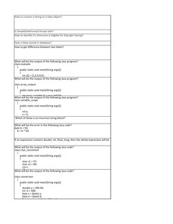 How to convert a String to a Date object?
Is SimpleDateFormat thread safe?
How to identify if a timezone is eligible for DayL