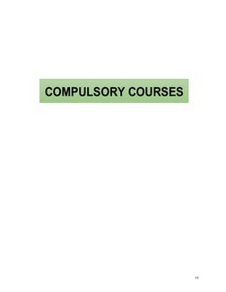  
vi 
 
COMPULSORY COURSES 
 
