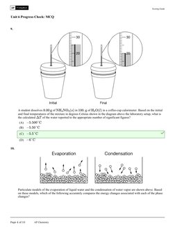Unit 6 AP Chemistry Progress Check | PDF | Heat | Chemical Reactions