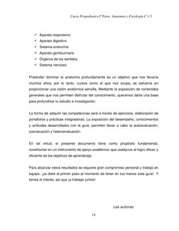 Curso Propedéutico1ª Parte. Anatomía y Fisiología.C.1-5 
14 
Aparato respiratorio
Aparato digestivo
Sistema endocrino
Ap