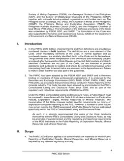 PMRC 2020 Edition 
4 
Society of Mining Engineers (PSEM), the Geological Society of the Philippines 
(GSP), and the Society o