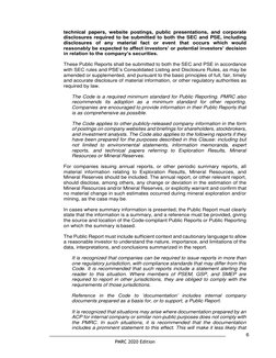 PMRC 2020 Edition 
6 
technical papers, website postings, public presentations, and corporate 
disclosures required to be sub