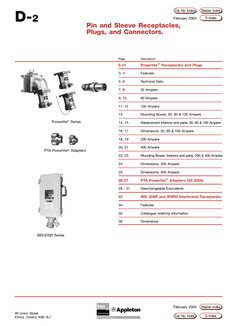 99 Union Street
Elmira, Ontario N3B 3L7
February 2004
Master Index
D Index
Cat. No. Index
February 2004
Cat. No. Index
Master