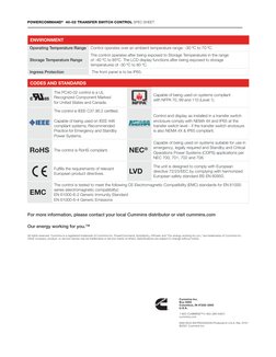 Powercommand 40-02 TRANSFER Switch Control | PDF | Electromagnetic ...