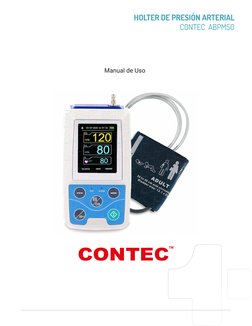 Manual de Holter Contec ABPM50 | PDF | Presión sanguínea | Archivo de ...