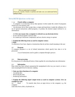 Did you understand everything? 
If not ask a teacher, friends or anybody and make sure you understand before