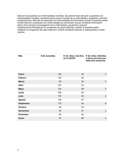 Atención de pacientes con enfermedades mentales. Se podrá brindar atención a pacientes con 
enfermedades mentales, brindando