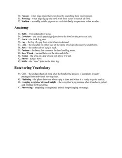 Swine Terminology and Definitions | PDF | Pig | Livestock
