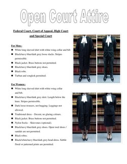 Court Dress Code Guidelines Malaysia | PDF